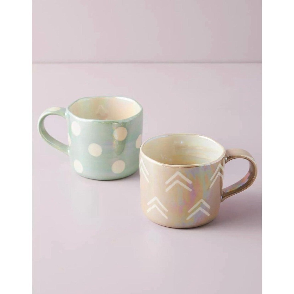 Snowbound Pattern (green) Anthropologie mug